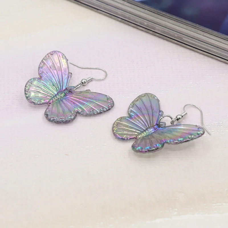 Earrings for Women Trendy New Style Multicolor Acrylic Butterfly Earrings Cute Female Jewelry Gift Wholesale