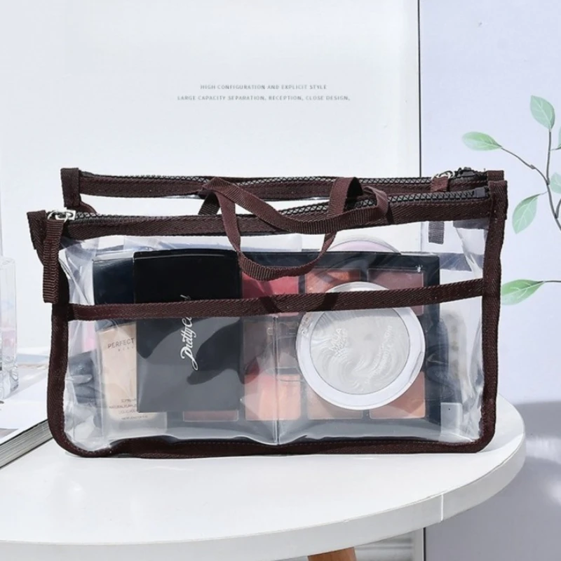 Transparent Handbag Organizers Lightweight Large Capacity Purse Organizer Insert Multi-purpose Portable Storage Bag