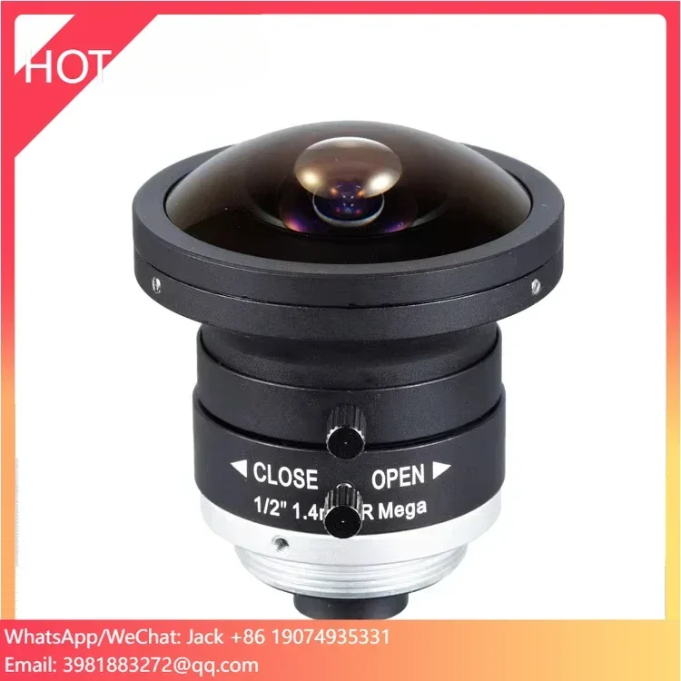 

1/2" F1.4 1.4 mm 5mp c Mount Fish Eye 180 Degree Manual Iris CS Mount Fisheye Cctv Lens
