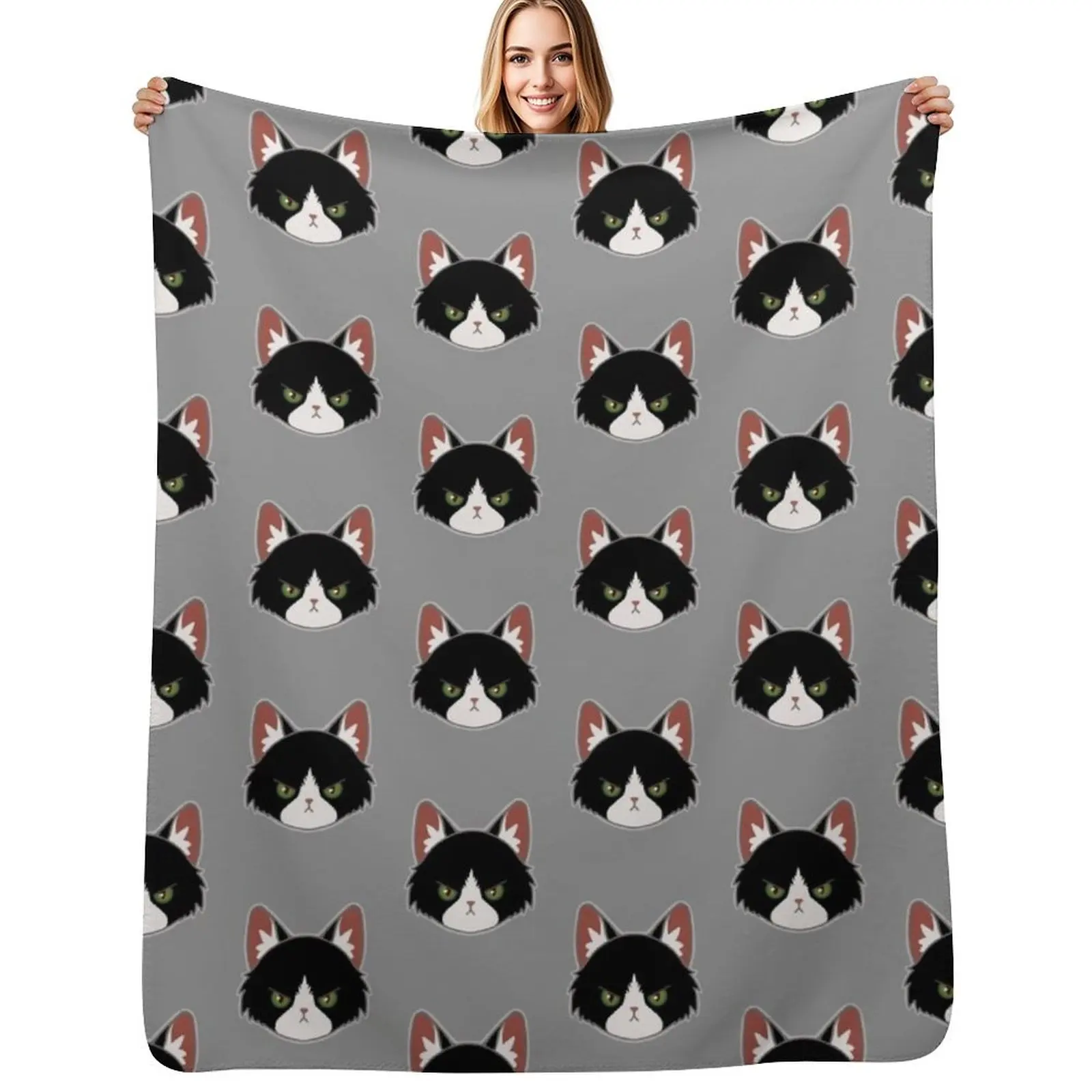 

Tuxedo Cat Throw Blanket Soft Luxury Blankets For Sofas Beach Blankets