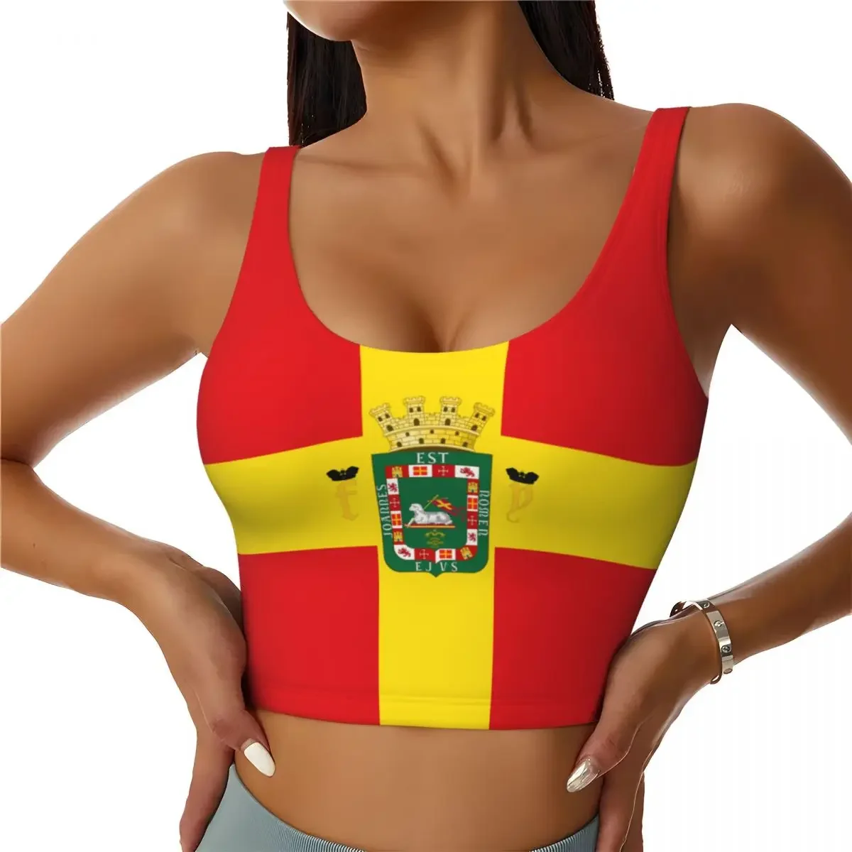 

Sports Bra Women Running Yoga Clothes Vest Flag Of Puerto Rico Gathering Fitness Vest