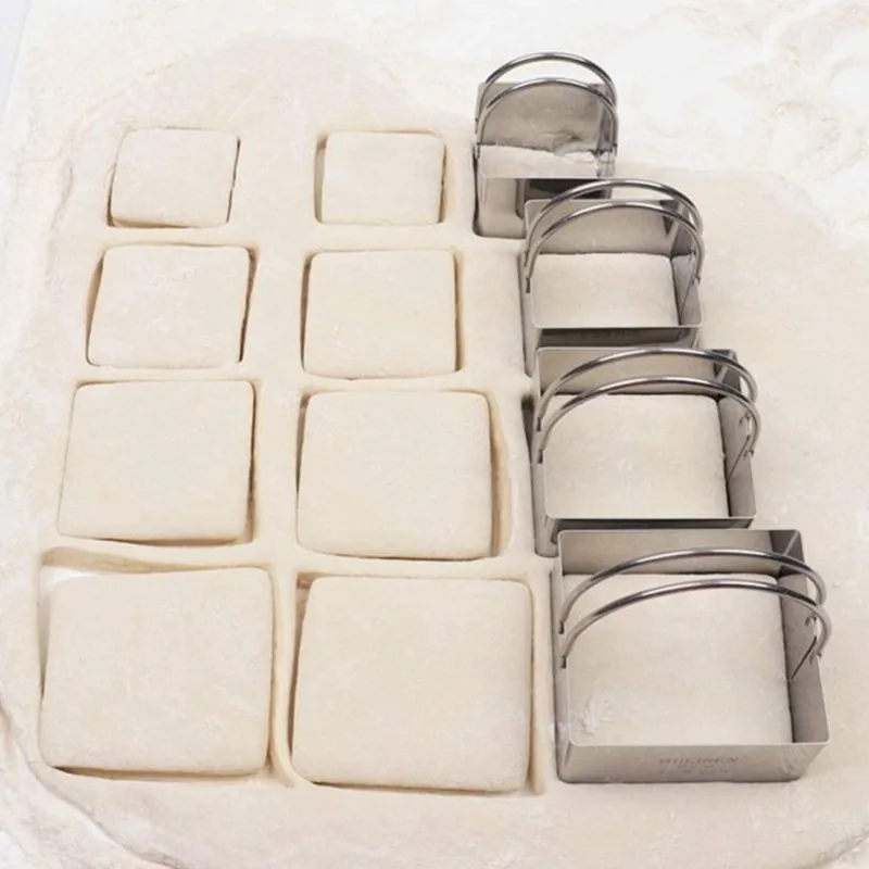 10Pcs Stainless Steel Cookie Cutter Set, Straight-Edged Cookie And Pastry Cutters, Ideal For Baking And Decorat