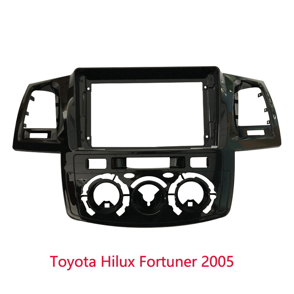 Xe Ô Tô Khung 9 Inch Màn Hình Lớn Fascia Khung Adapter Dành Cho Toyota Hilux Fortuner 2005-2014 2Din Dash Âm Thanh Phù Hợp bảng Điều Khiển Khung Bộ