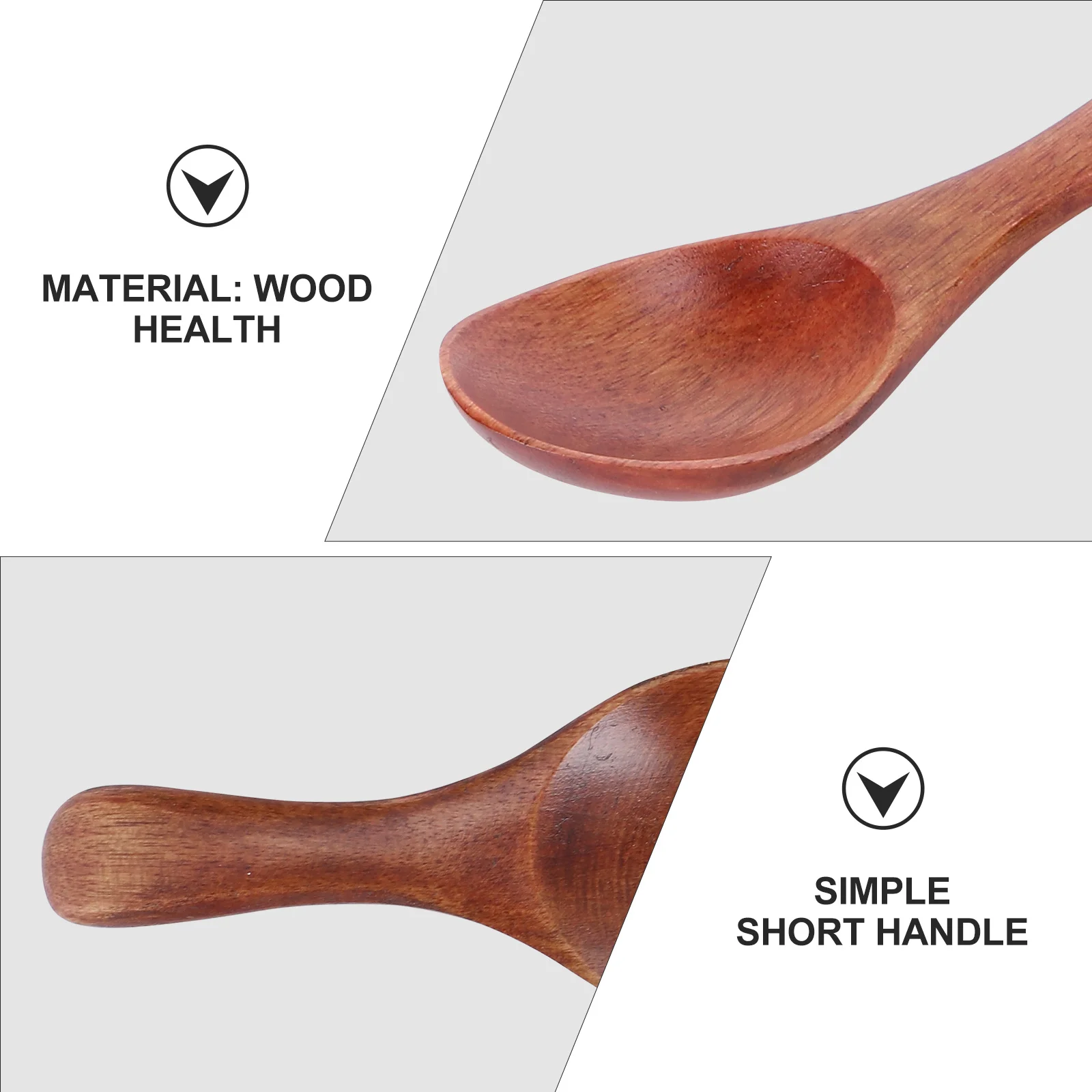 

3pcs Wooden Seasoning Spoon Short Handle Tea Scoop For Sugar Salt Spice Coffee Milk Powder Kitchen Tableware Use Mini Teaware