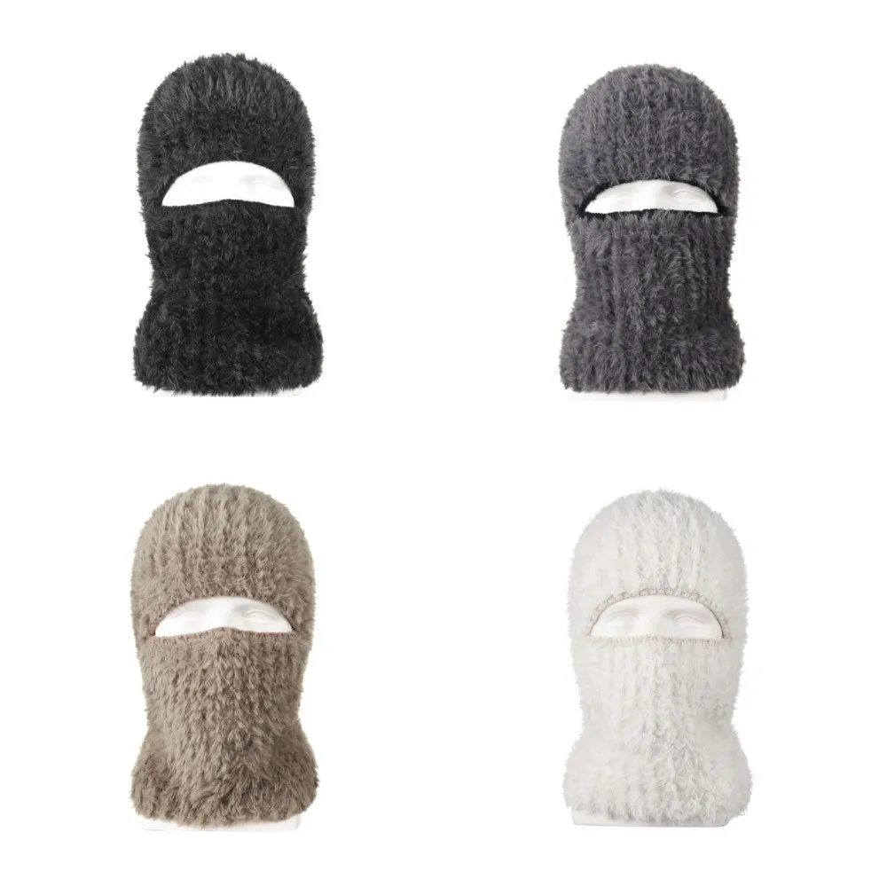 

Beanies Hat Thickened Winter Balaclavas Cap Windproof Earflap Full Face Pullover Cap Neck Warmer Soft Ski Knitted Mask Riding