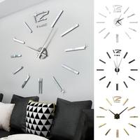 Wall Sticker Clock 3D Digital Clock Wall Stickers Luminous Frameless Wall Clocks Adhesive Diameter 60cm Mini DIY Wall Clock Kit