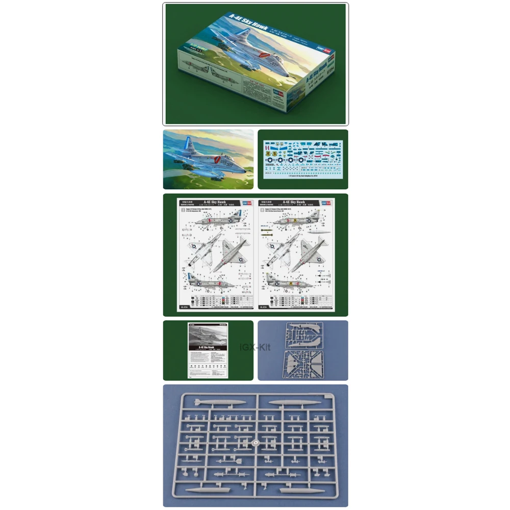 

HobbyBoss 87254 Масштабная модель самолета A4 A-4E Skyhawk 1:72, пластиковый конструктор, набор для сборки, хобби-поделка, игрушка для взрослых