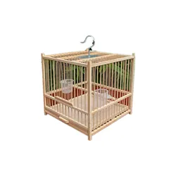 Bamboo Small Birdcage Handmade Embroidered Eye Cage Willow Warbler Cage Soybean Cage Pearl Shell Cage