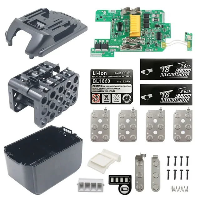 BL1890 obudowa baterii litowo-jonowej PCB płytka zabezpieczająca ładowanie Shell Box BL1860-15 dla Makita 18V 9.0Ah etykieta samoprzylepna dom
