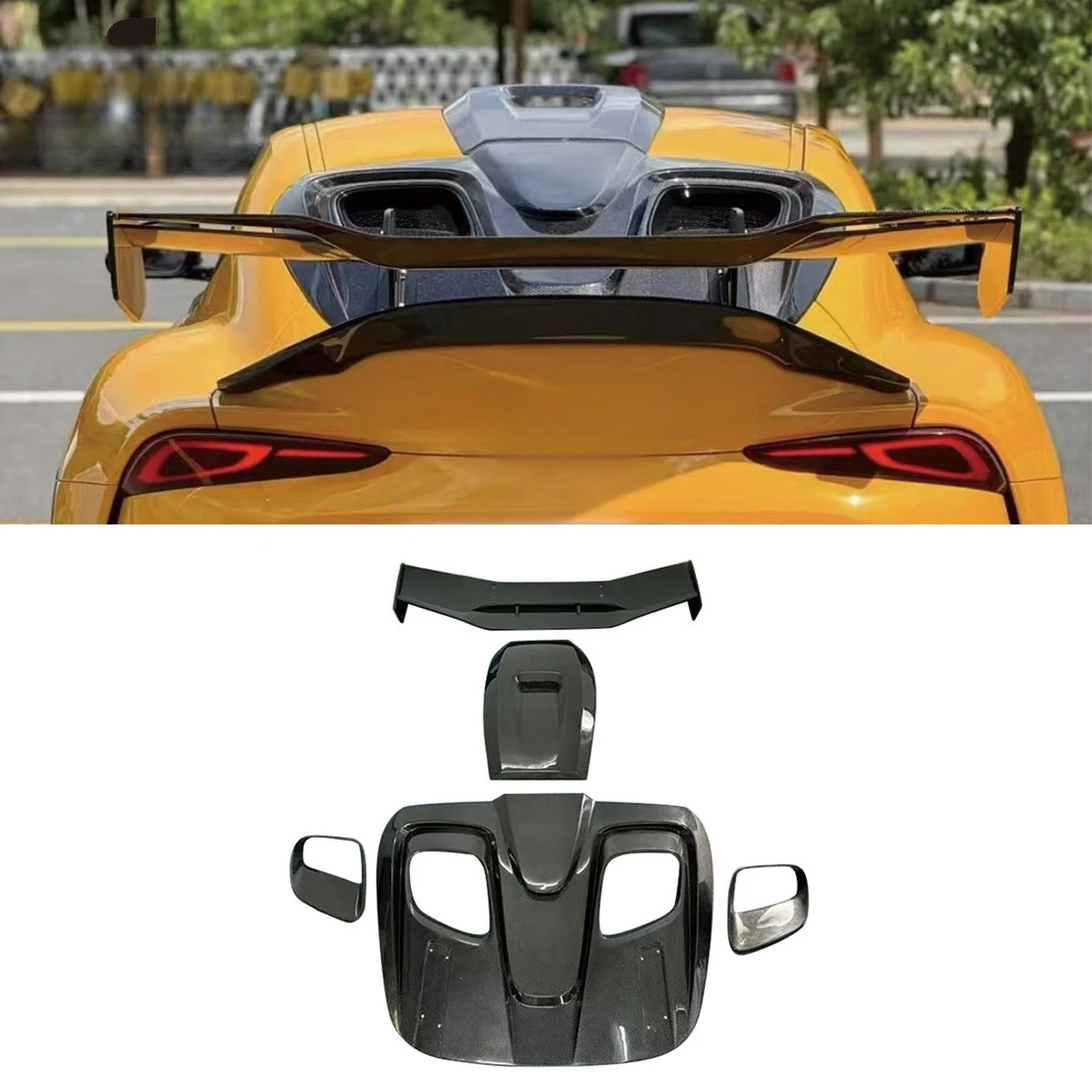 Carbon Fiber Tail Wing  for Supra A90 A91 High Quality Car Bumper Upgrade Accessory