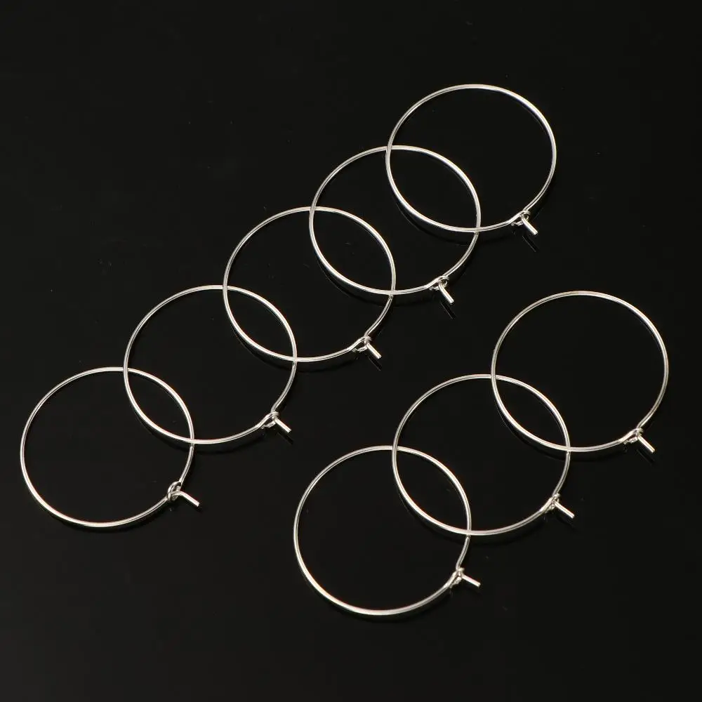 Beverage Identifiers for Party,Bar DIY Glass bottle Labeling Wire Hoops Earring Hoop Material Glass Charm Wine Rings Glass Tags