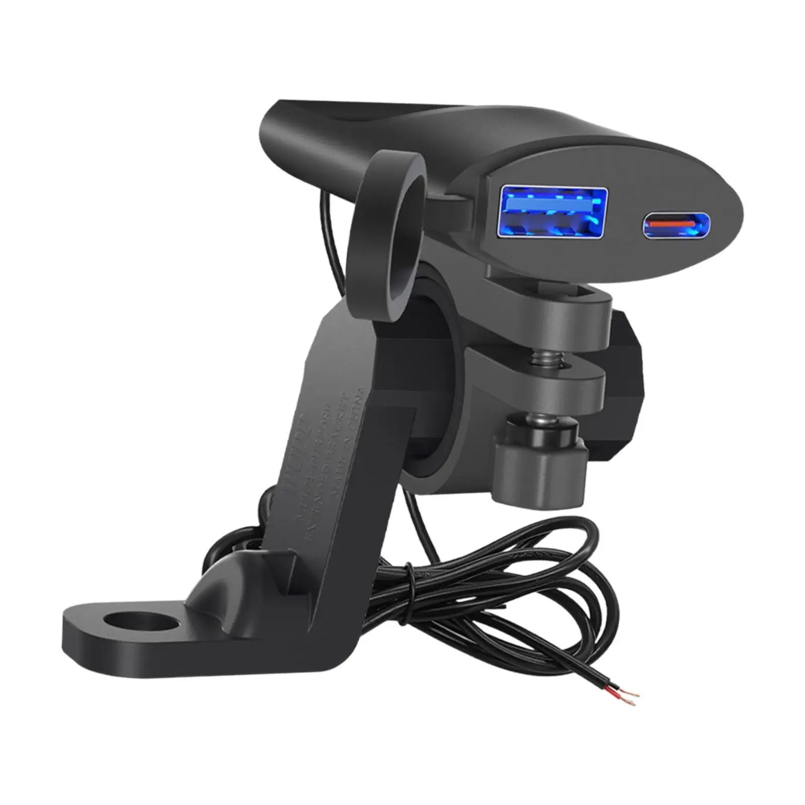 QC 3.0 Motorcycle Charging Adapter IP67 Waterproof Scratch Resistant Multiple Protection Parts Wide Compatibility