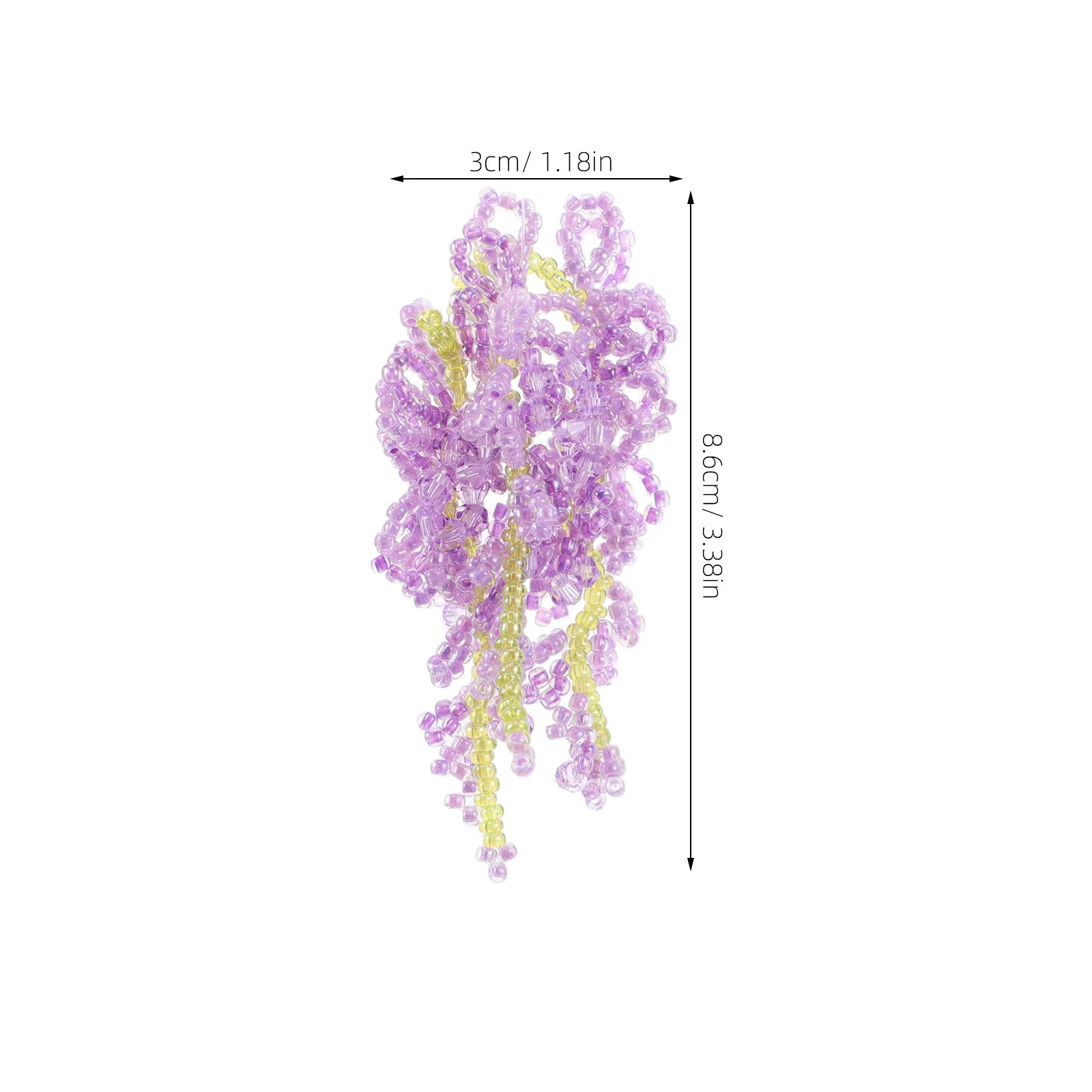 DIY Hair Accessories Wisteria Flower Tassel Clip Making Kit Realistic Floral Charm Bridal Hair Ornament for Women view 5