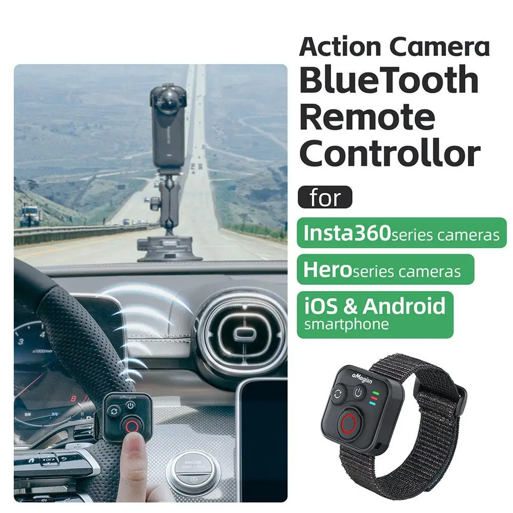 

Беспроводной пульт дистанционного управления aMagisn Bluetooth 3.0, универсальный, для Insta360 Go Pro, беспроводной спуск затвора для экшн-камер, аксессуары
