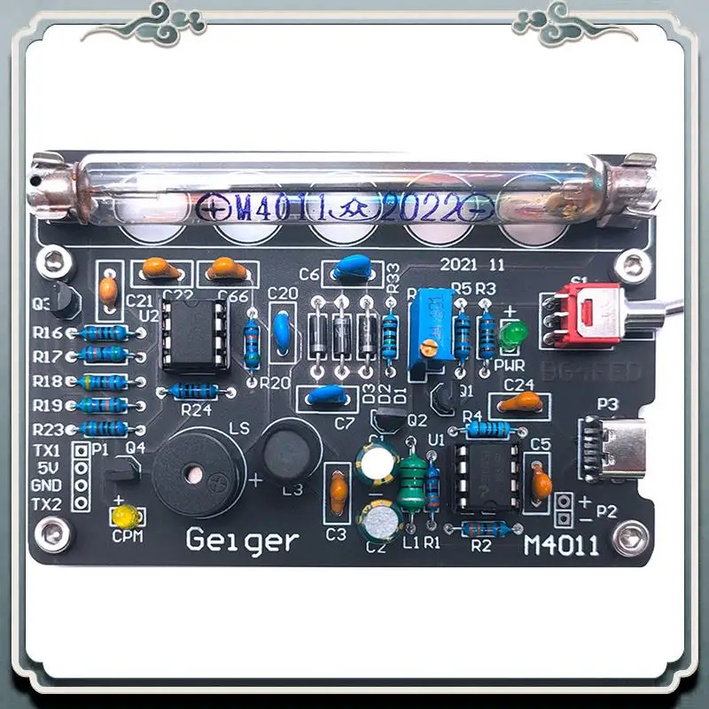 DIY Geiger Counter Kit With Audible Alarm Miller Tube Nuclear Radiation Detector Board Easy To Use