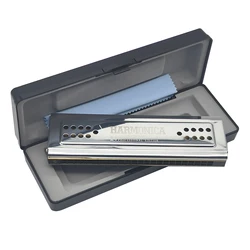 SWAN24 Hole Double-Side C&G Key, Tremolo Harmonica, Phosphor Bronze Reed, Stainless Steel, Silver Woodwind Instruments Harmonica
