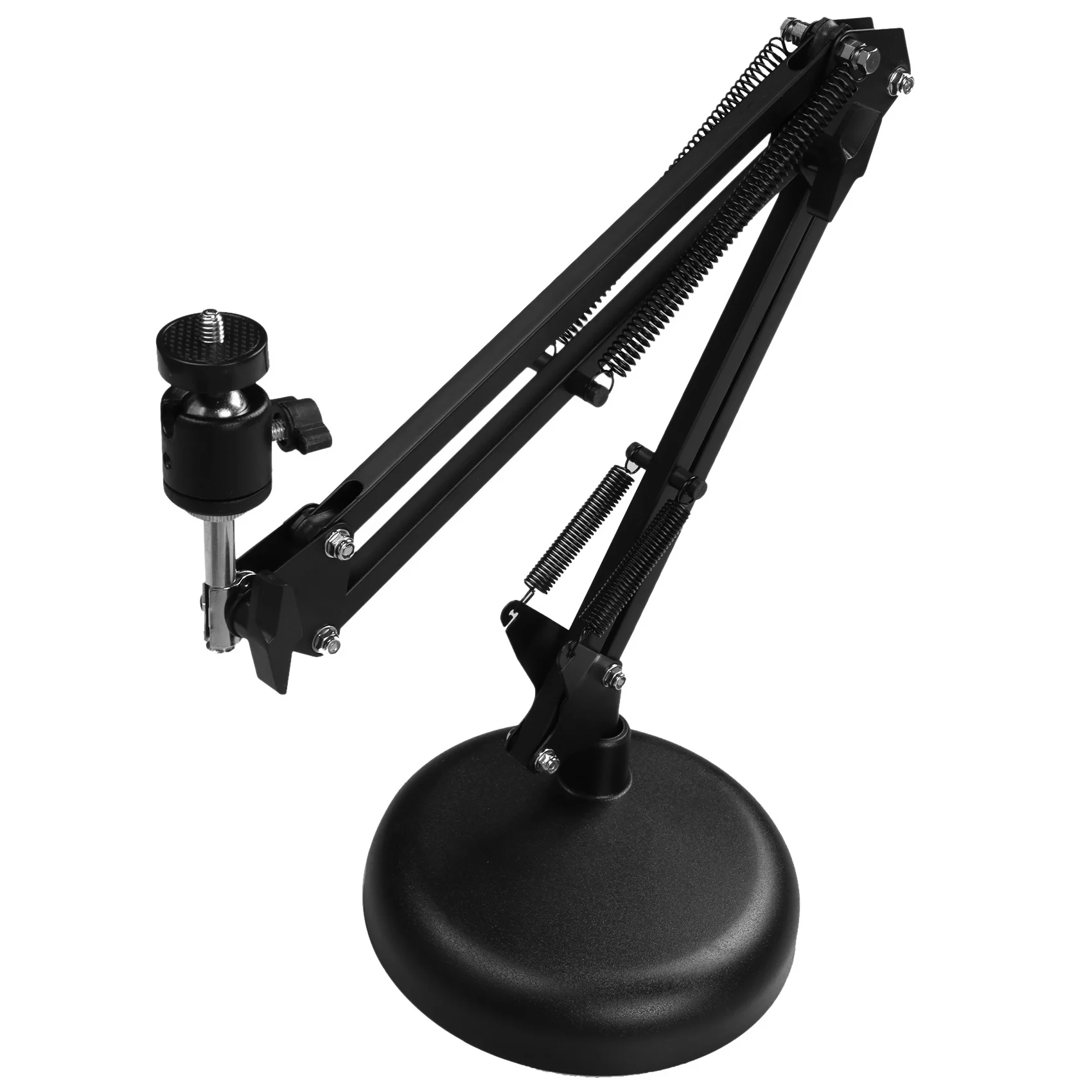 Webcam Stand for Desktop Suspension Boom Scissor Arm Stand with Upgraded Round Base,for Logitech Webcam