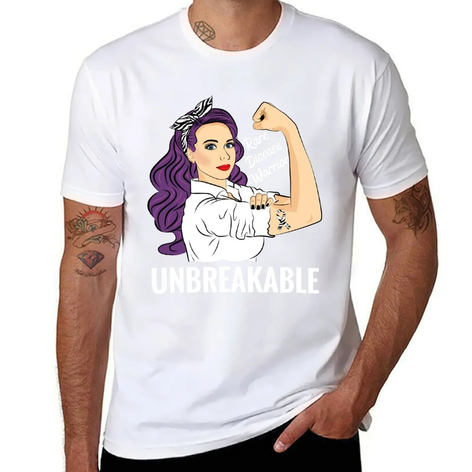 

Rare Disease Awareness Shirt Warrior Unbreakable T Shirt T-Shirt man tshirt essential t shirt T-Shirt