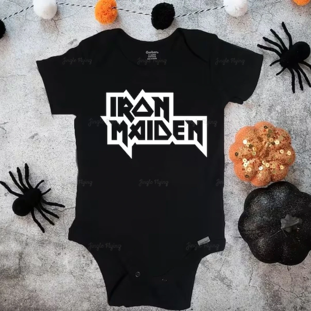 Trooper Invasion Of Rarities Album Eddie Soldier Heavy Metal Band Art Baby Romper Clothes Baby Onesie Set