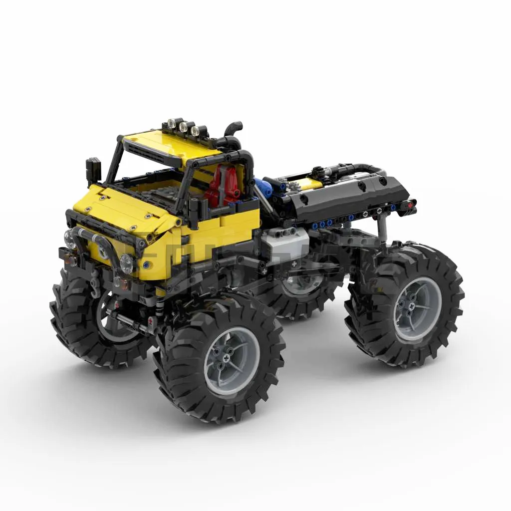 

MOC-59626 Unimog Trail Truck RC with Automatic 2 Speed Gear by ChrisBrickman Building Block Spliced Toy Kids