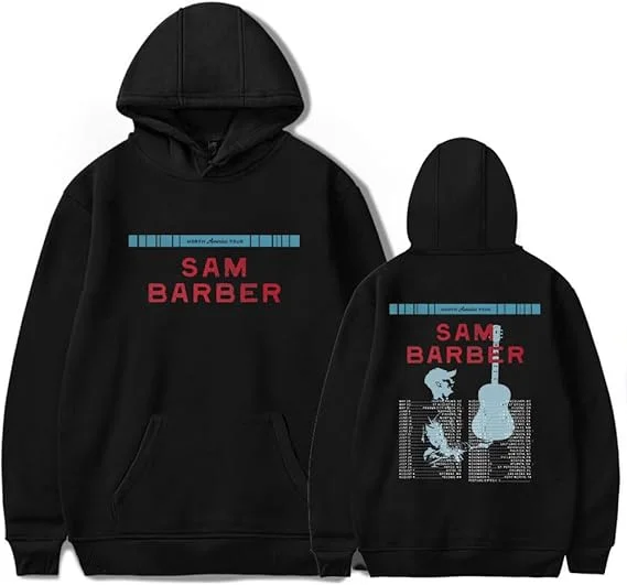 

Мерч-худи Sam Barber Tour 2025: модные толстовки с длинными рукавами для женщин и мужчин, уличная одежда с капюшоном