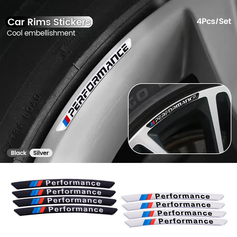 

4 шт., наклейки на обод ступицы колеса автомобиля, декоративные наклейки для BMW Performance F40 F10 F45 F20 G30 G20 G32 E70 E46 E39 G32 G30 G20