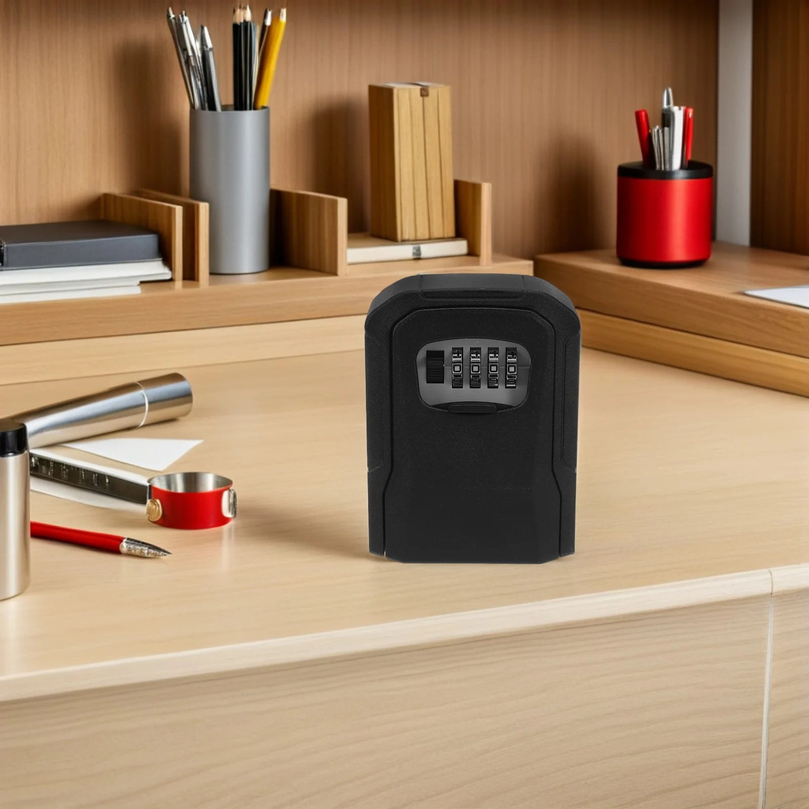 4 Digit Aluminum Alloy Key Lock Box Weatherproof Combination Lockbox For Outdoor Indoor Use Secure Storage Case Anti-Theft