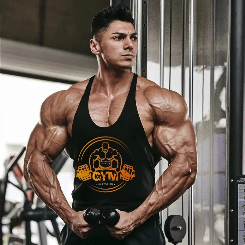 Stringer Sleeveless Tank Men, Gym Fitness Vest, Bodybuilding Singlet, Breathable Durable Athletic Workout Sportswear