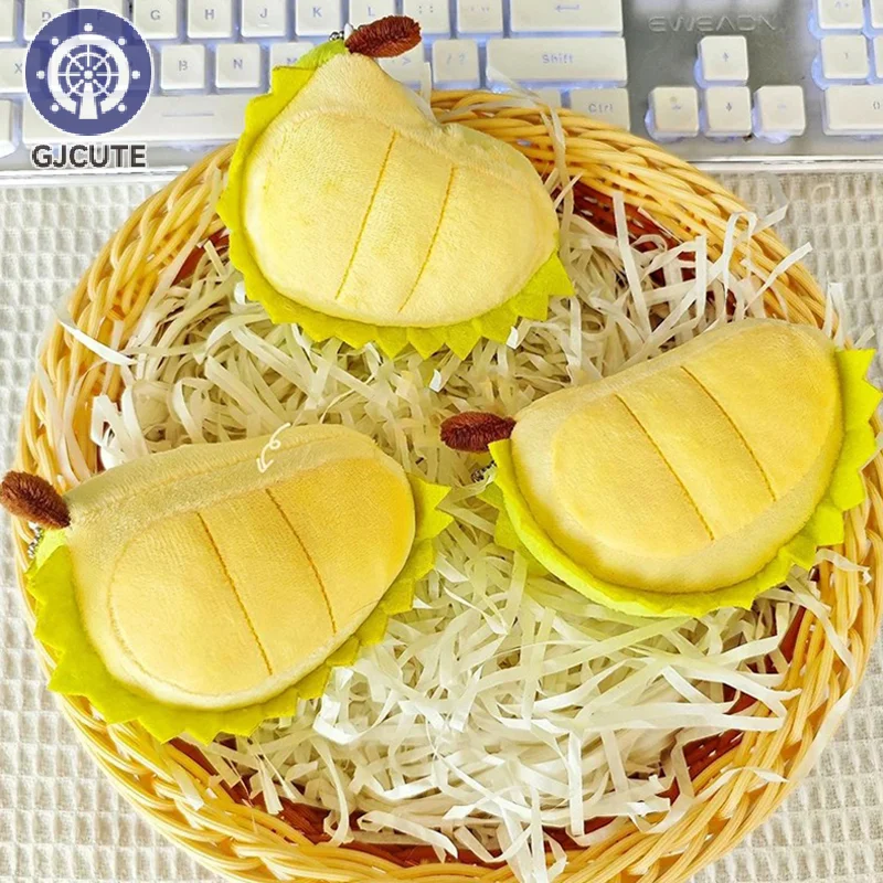 Giocattolo Durian in cotone PP Durian ispirato alla frutta Peluche Bambola di pezza Borsa Zaino Decorazione da appendere unica Ornamento per bambini