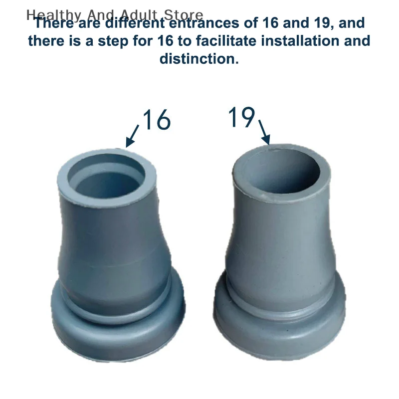 1개 신형 부드러운 교체용 고무 팁 지팡이 페룰 16/19mm 안전 지팡이용 보행 보조기구