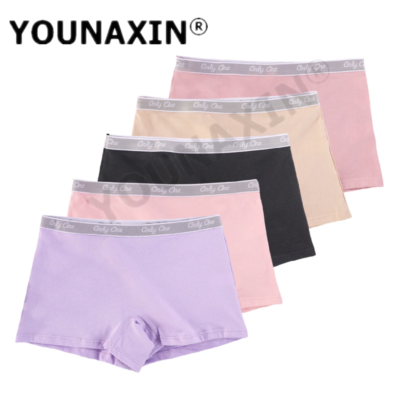 

5 Pieces Women's Boxers Briefs Big Size Lingerie Girl"s Cotton Undies Underwear Breathable Large Panties XL 2XL 3XL 4XL 5XL 6XL