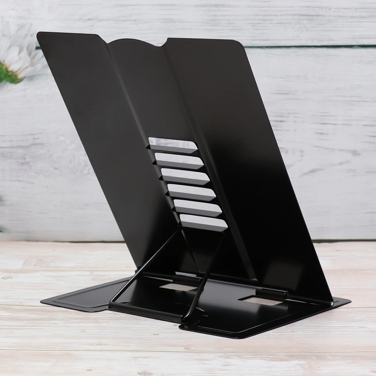 

Metal Reading Stand Black Size L Adjustable Book Holder For Tablet Music Sheet Multifunctional Bookshelf Prevents Myopia