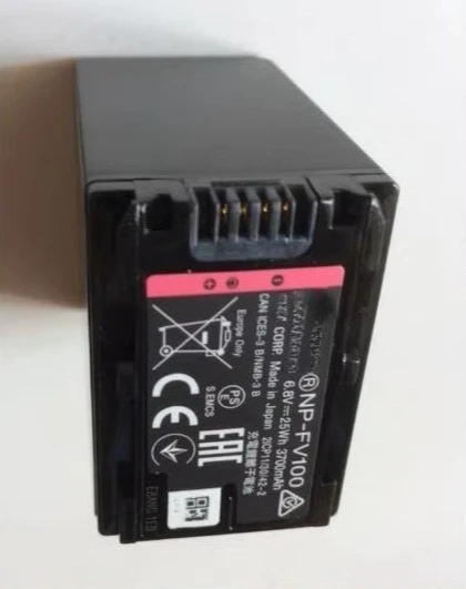 For sony camera np-fv100 lithium battery pj10e pj790e vg10 vg20 large capacity