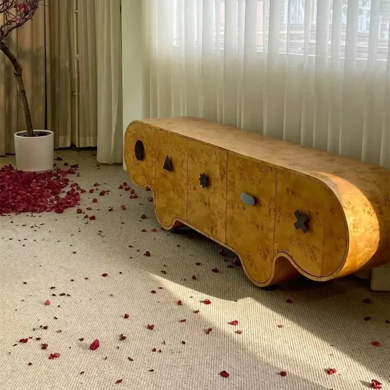 

Medieval style solid wood living room cabinets, French cream bedroom lockers, veneer side panels