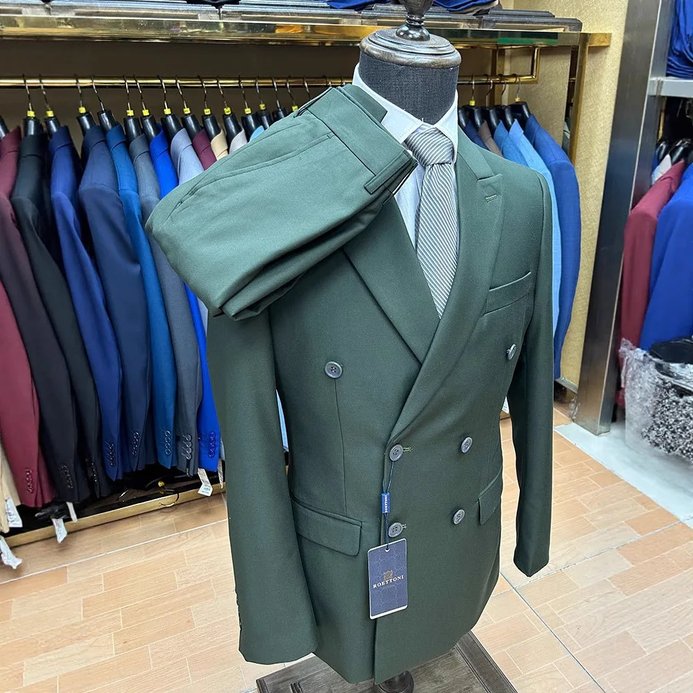 

2025 Men's Suits Blazer Pants for Men Jacket Italian Designer Party Wedding Slim Fit Homme 2PCS Clothing Mens Suit