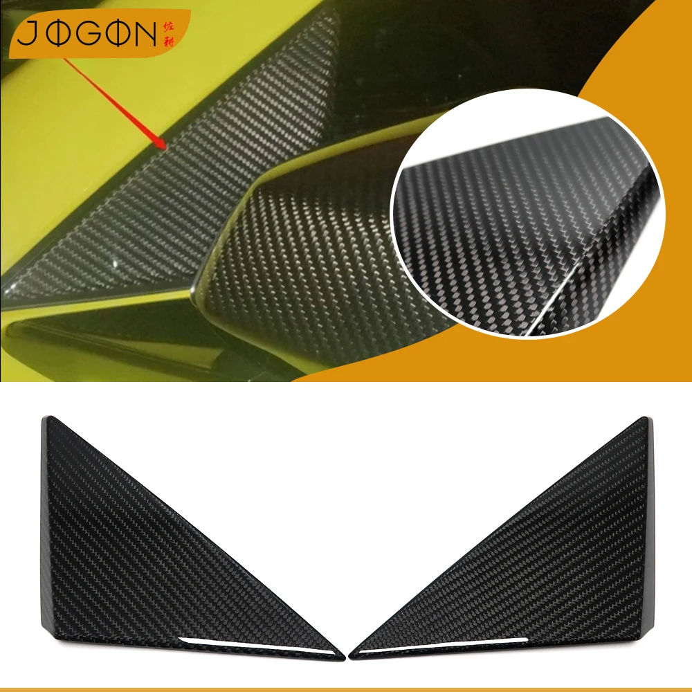 Car Side Window Vent Louver Cover For Corvette C8 Stingray Convertible Coupe Z06 2020-2024 Pillar A Front Door Triangle Cover