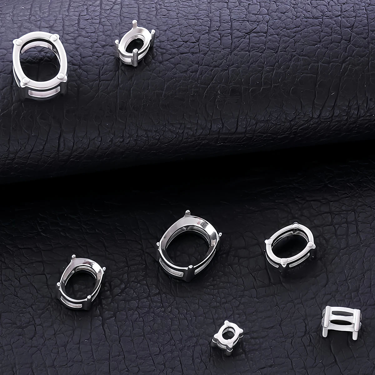 10/20 Stück elliptische Edelstahl-Krallenfassungen für edle Strasssteine, Nähzubehör, Kristallsteinhalter – Detail 5