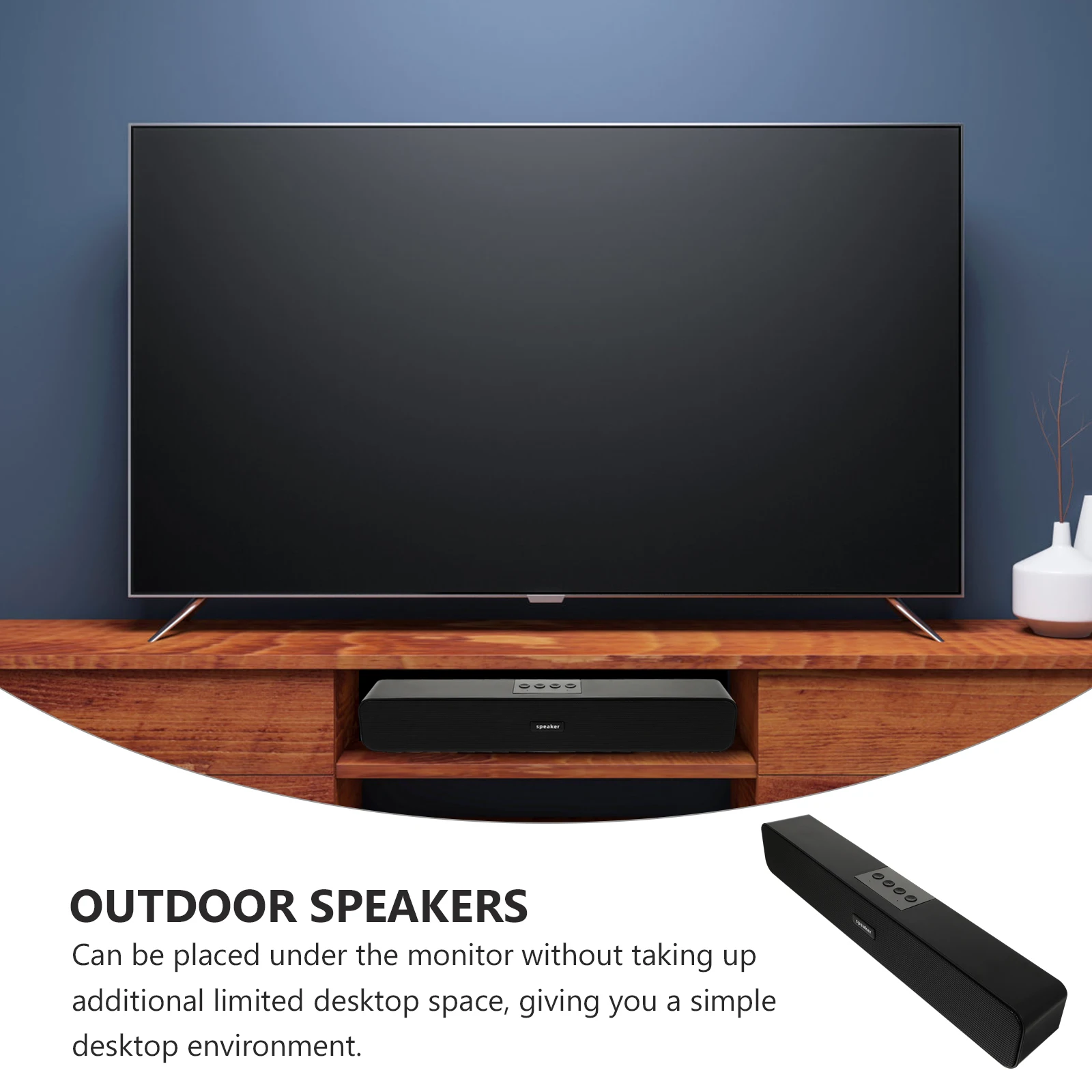 

Echo Wall Subwoofer Desktop Speaker Strip-Type Mini Speaker For Computer 10M Transmission 4 Audible Units