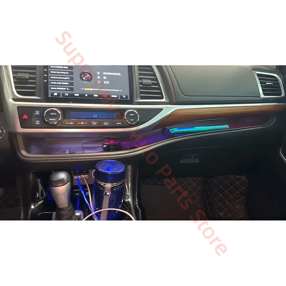 Atmosphere lamp For Toyota Highlander 2015-2021 automotive interior lighting upgrade Car accessories 1:1 trim panel Handle lamp