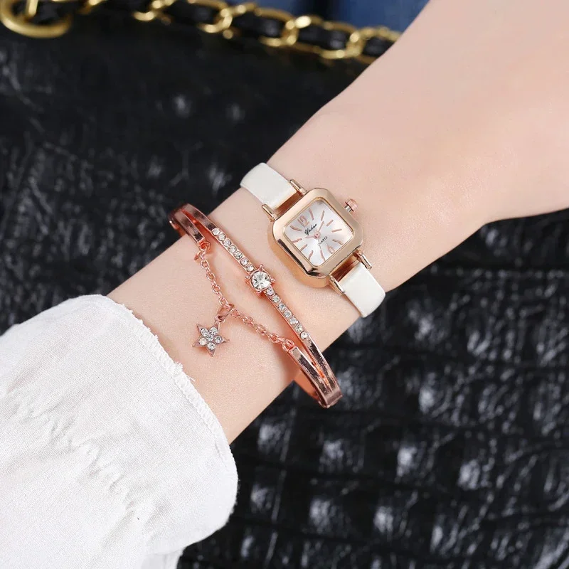 ساعة نسائية من الجلد العتيق ، ساعات يد للسيدات ، ساعة كوارتز بسيطة ، ريترو ، جودة ، صغيرة