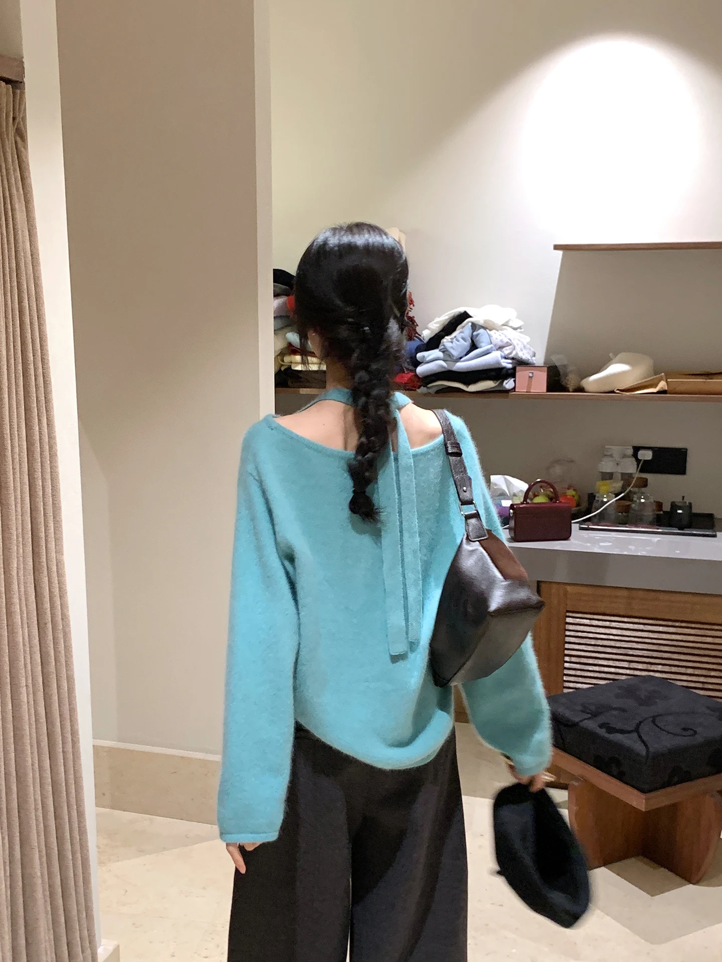 Blue Sa Wool Knitte…