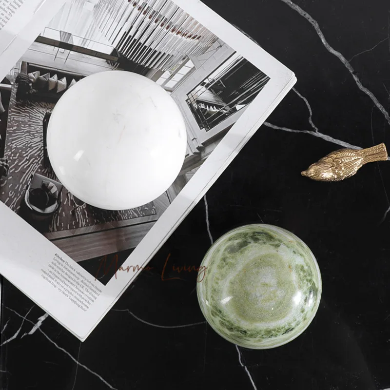 

Natural Marble Sphere Ball Vintage Travertine Stone Decorative Balls for Dining Table Centerpieces