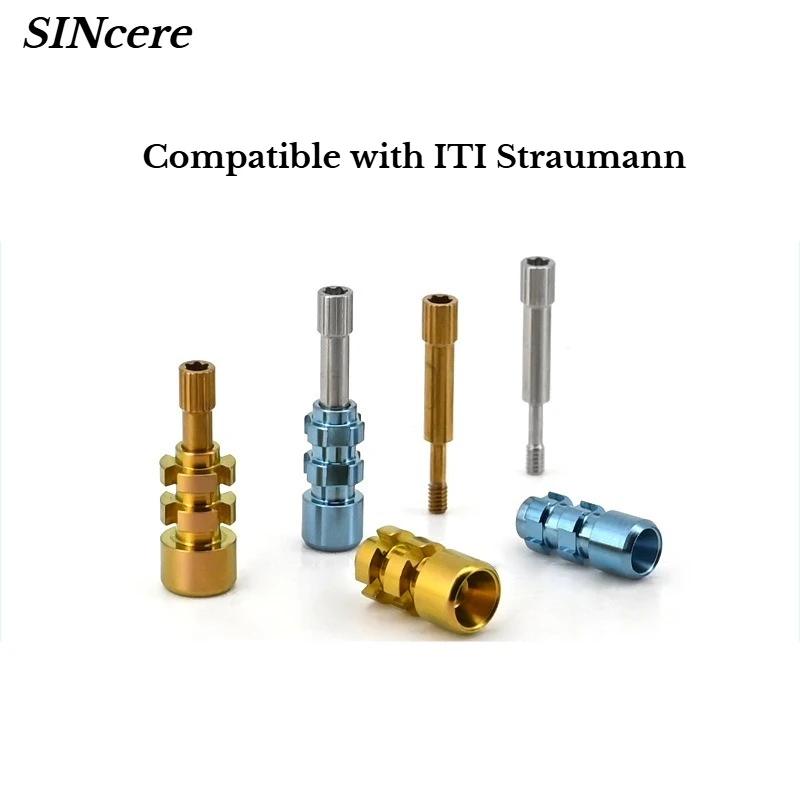 

5 шт. совместимых с ITI Straumann композитных открытых трансферных стержней для снятия оттисков, титановый субстрат