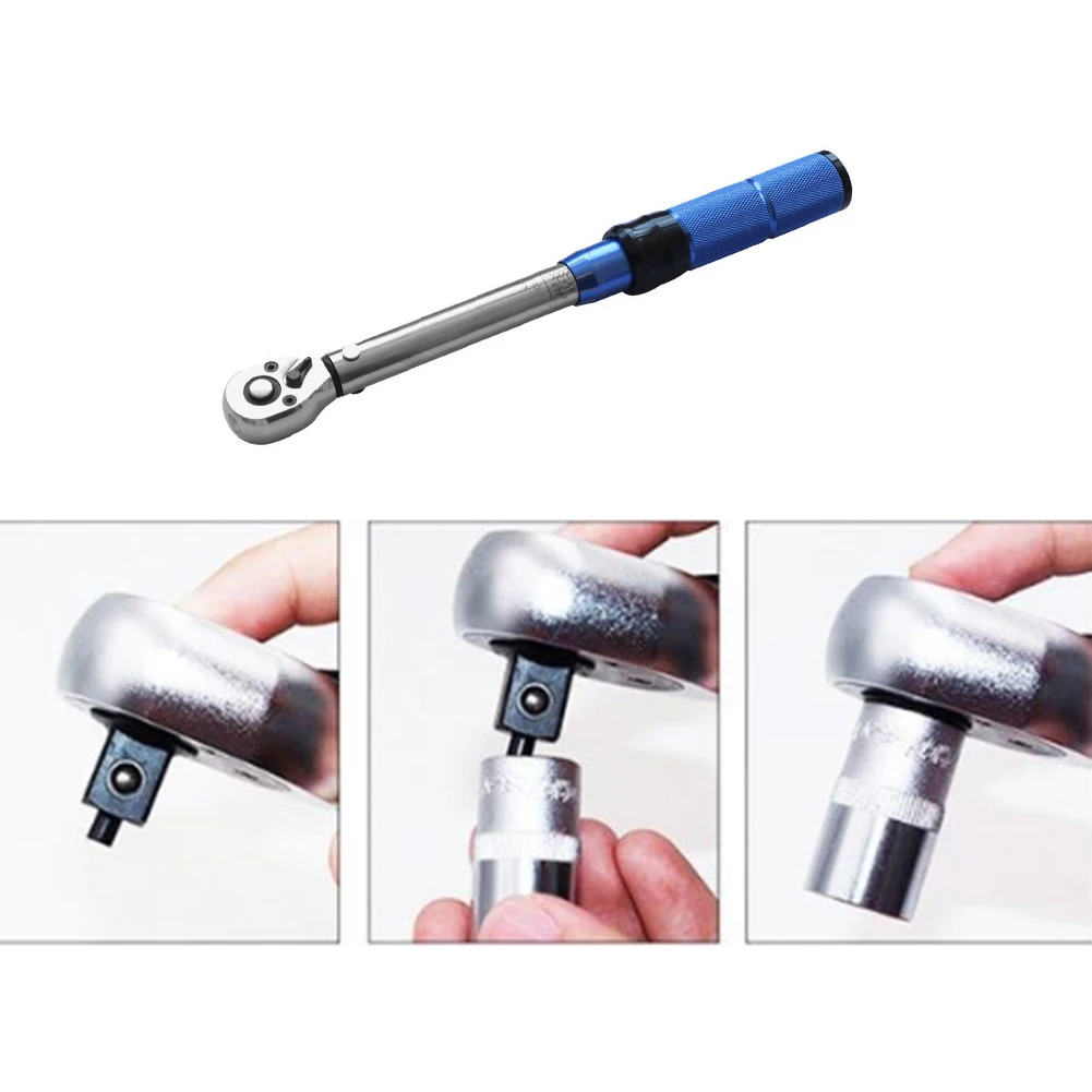 Llave dinamométrica ajustable de 1/4 pulgadas, Material de alta calidad, cabezal de trinquete, resistente a la oxidación, interfaz fácil de usar