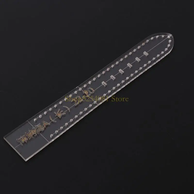 AXYC 4pcs/set Transparent Acrylic Watch Strap Band Stencil Template Mold DIY Leather