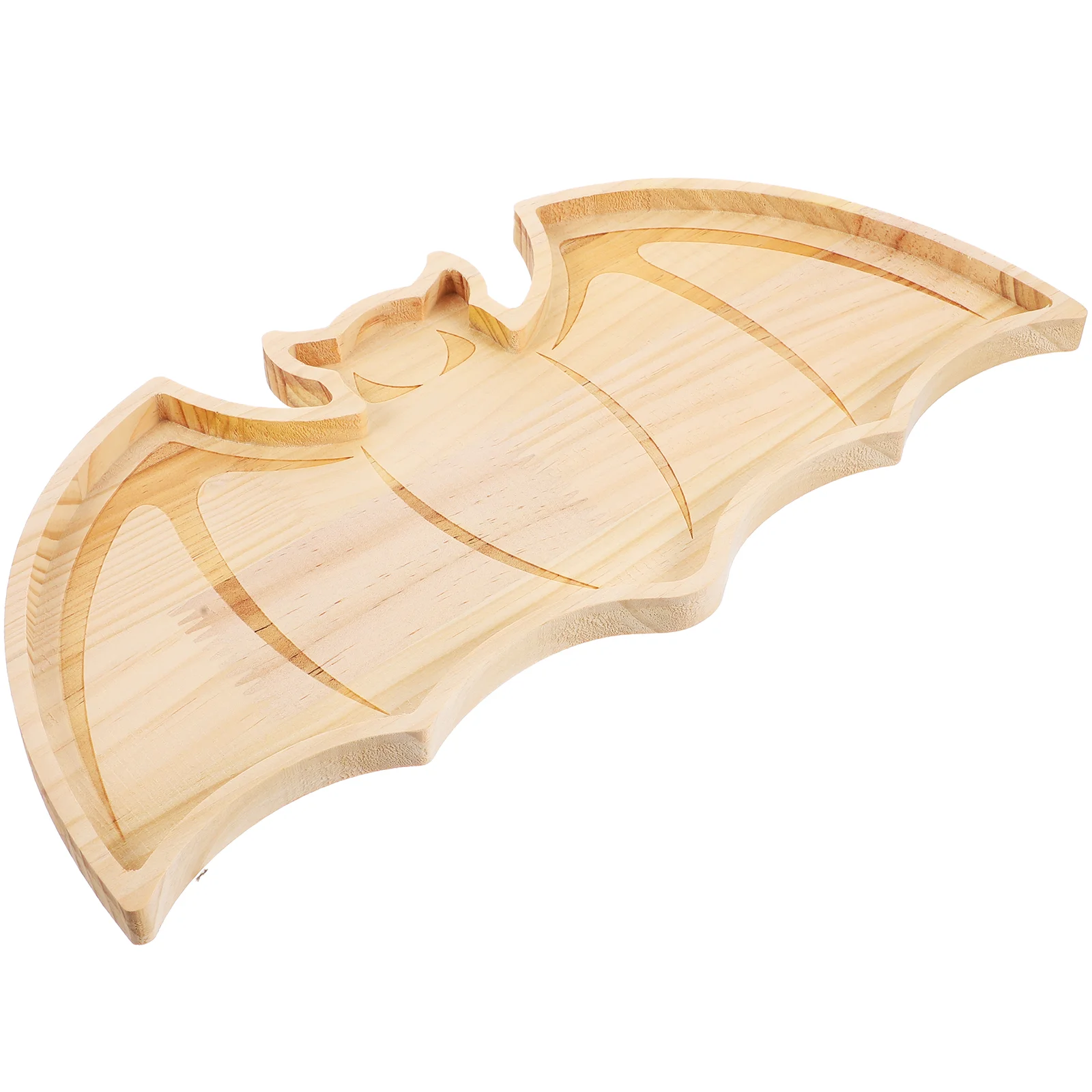 

Food Trays Bat Wooden Serving Fruit Dessert Decorative Bread Display Plate Board