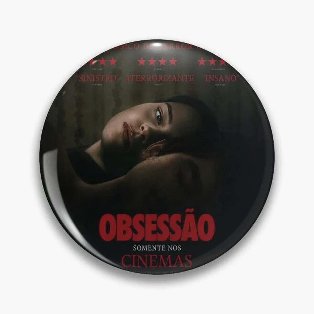 Obsession Movie Pin Holographic Star Heart Pin Brooches Laminated Button Fashion Accessory