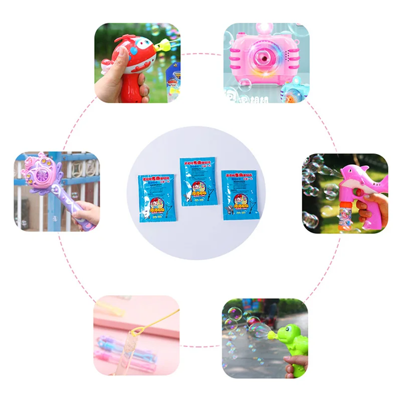 20-50PCS Concentrated Bubble Solution Just Add Water Refill Solution for Automatic Soap Water Bubble Machine Gatling Bubble Gun
