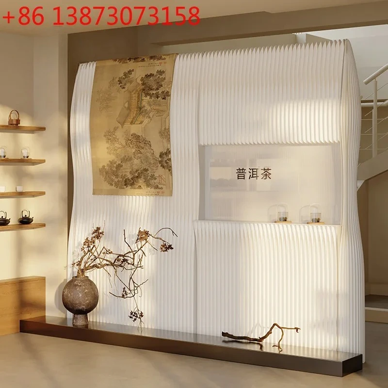 18 office partition wall simple self-installation folding movable screen live stream background board bright window