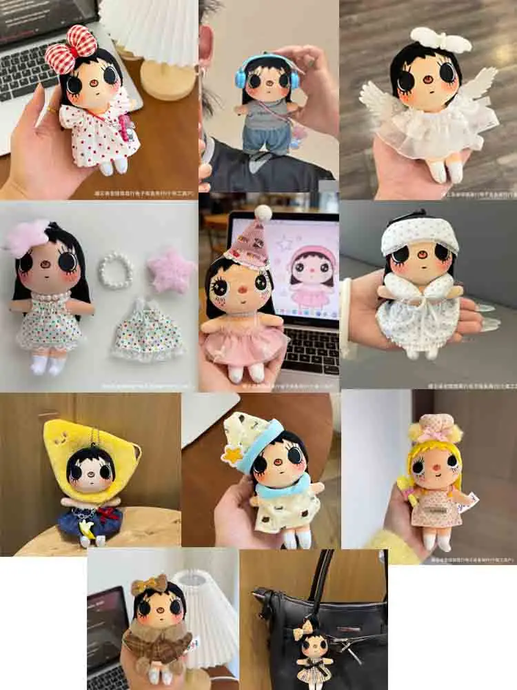 Yuy doll clothes, doll pendant clothes, cute cartoon character set, 10cm doll replacement set